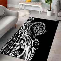 Polynesia Beach Volleyball Personalized Area Rug Basic