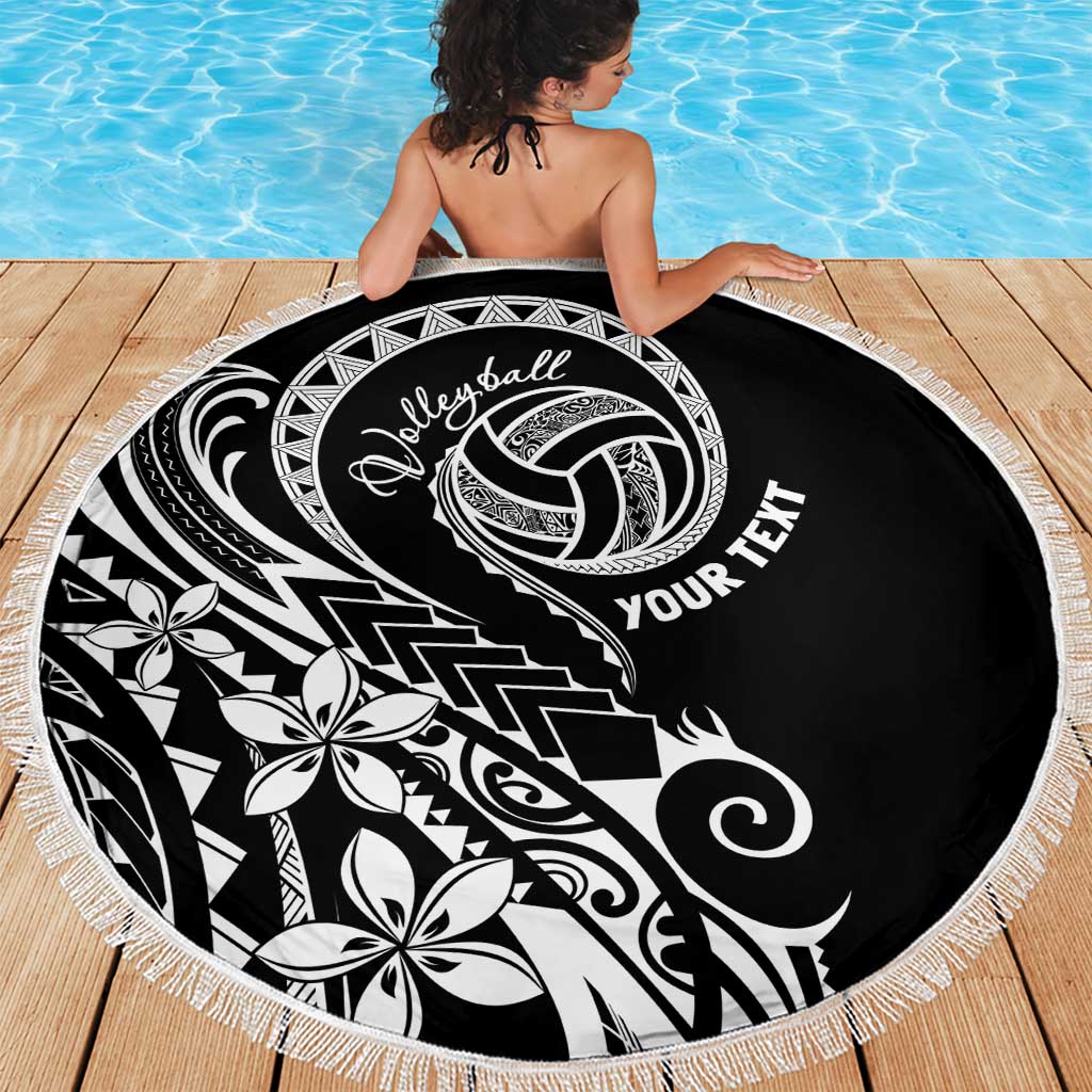 Polynesia Beach Volleyball Personalized Beach Blanket Basic