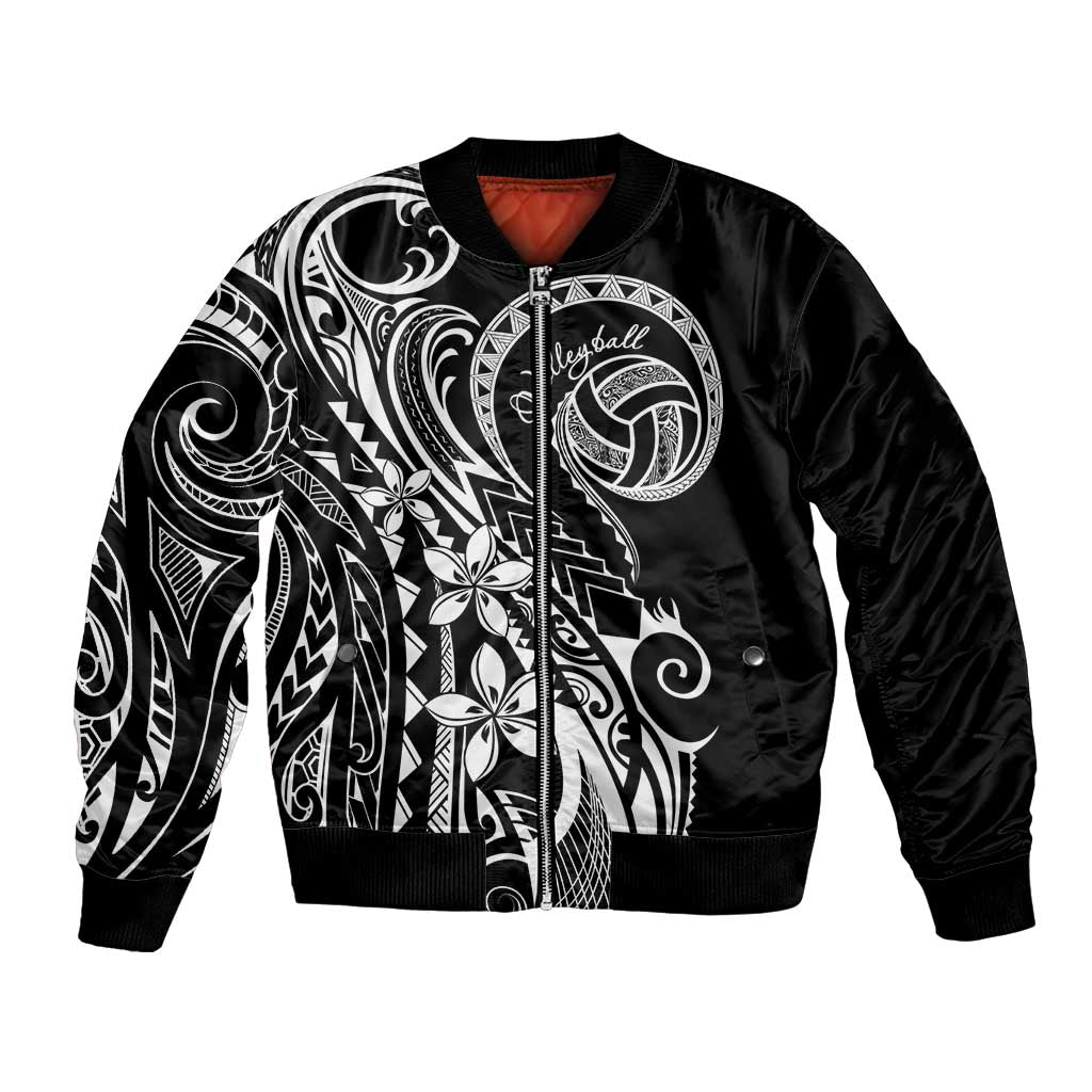 Polynesia Beach Volleyball Personalized Bomber Jacket Basic LT7 Unisex Black - Polynesian Pride