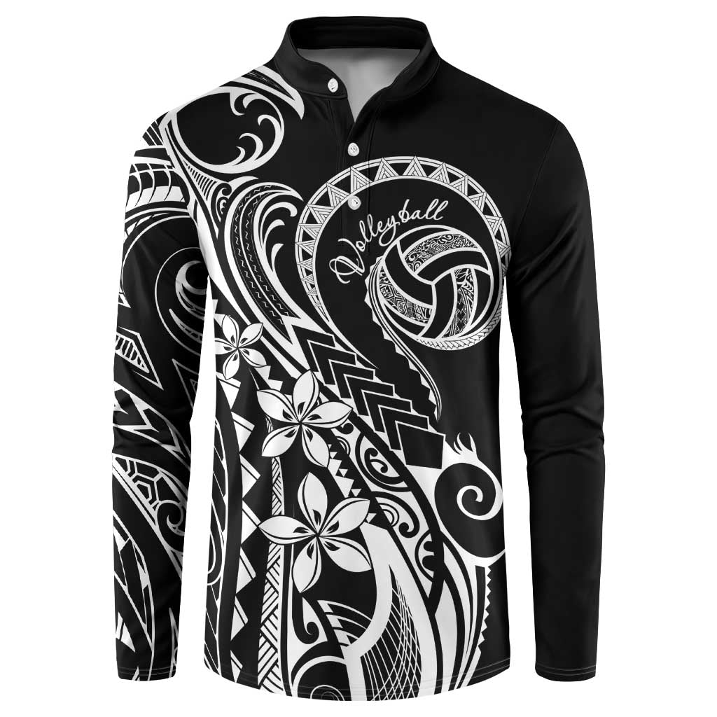 Polynesia Beach Volleyball Personalized Button Sweatshirt Basic LT7 Black - Polynesian Pride