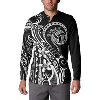 Polynesia Beach Volleyball Personalized Button Sweatshirt Basic LT7 - Polynesian Pride