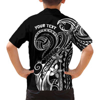 Polynesia Beach Volleyball Personalized Family Matching Off Shoulder Maxi Dress and Hawaiian Shirt Basic