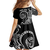 Polynesia Beach Volleyball Personalized Family Matching Off Shoulder Short Dress and Hawaiian Shirt Basic