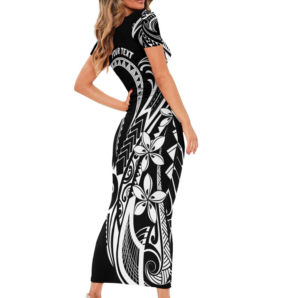 Polynesia Beach Volleyball Personalized Family Matching Short Sleeve Bodycon Dress and Hawaiian Shirt Basic