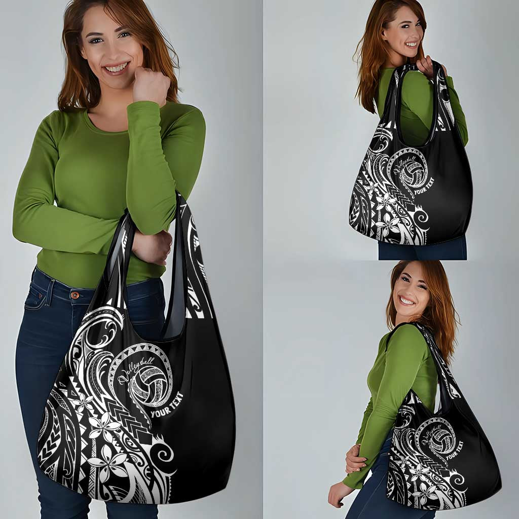 Polynesia Beach Volleyball Personalized Grocery Bag Basic