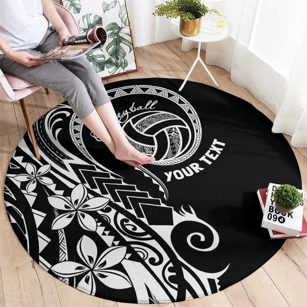 Polynesia Beach Volleyball Personalized Round Carpet Basic LT7 - Polynesian Pride