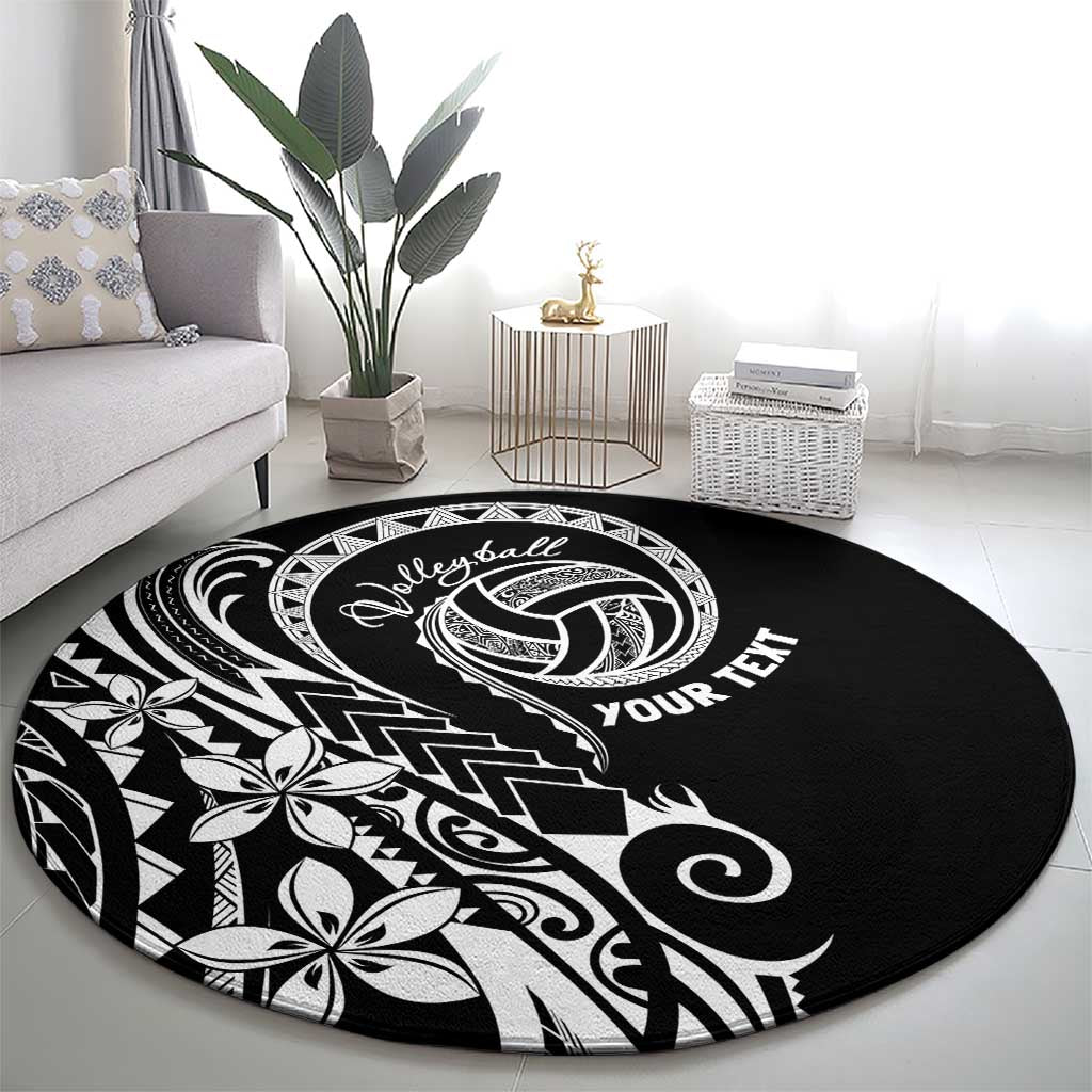Polynesia Beach Volleyball Personalized Round Carpet Basic LT7 - Polynesian Pride