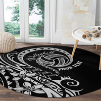 Polynesia Beach Volleyball Personalized Round Carpet Basic LT7 - Polynesian Pride