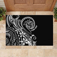 Polynesia Beach Volleyball Personalized Rubber Doormat Basic LT7 Black - Polynesian Pride