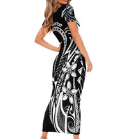 Polynesia Beach Volleyball Personalized Short Sleeve Bodycon Dress Basic LT7 - Polynesian Pride