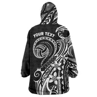 Polynesia Beach Volleyball Personalized Wearable Blanket Hoodie Basic