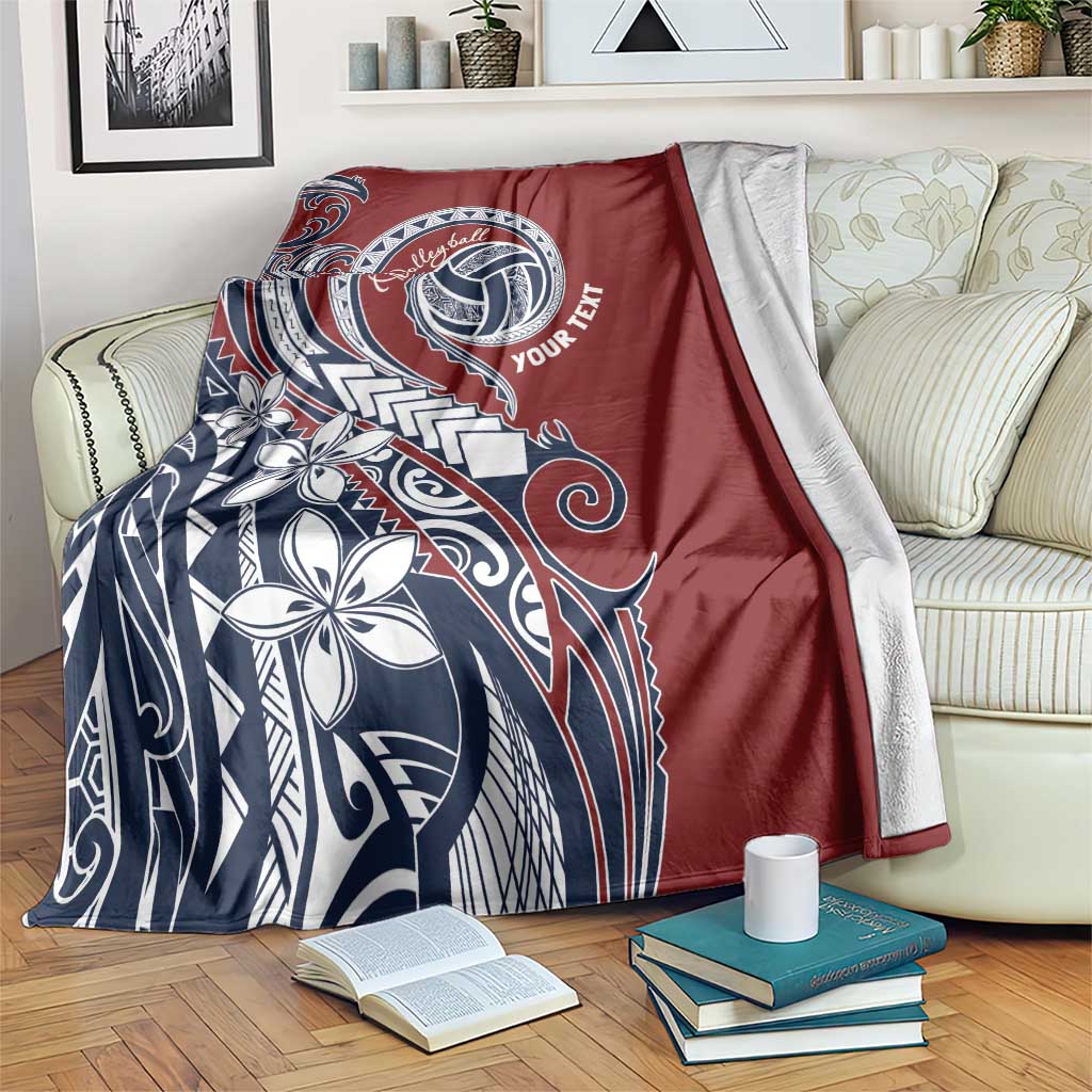 Polynesia Beach Volleyball Personalized Blanket Special LT7 Red Blue - Polynesian Pride