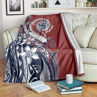 Polynesia Beach Volleyball Personalized Blanket Special LT7 Red Blue - Polynesian Pride