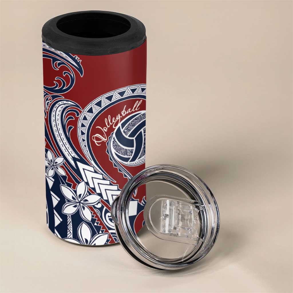 Polynesia Beach Volleyball Personalized 4 in 1 Can Cooler Tumbler Special