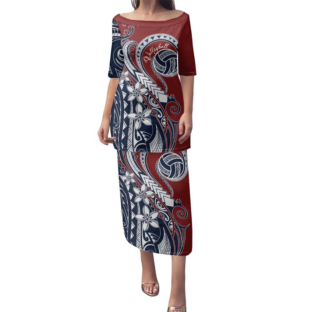 Polynesia Beach Volleyball Personalized Family Matching Puletasi and Hawaiian Shirt Special