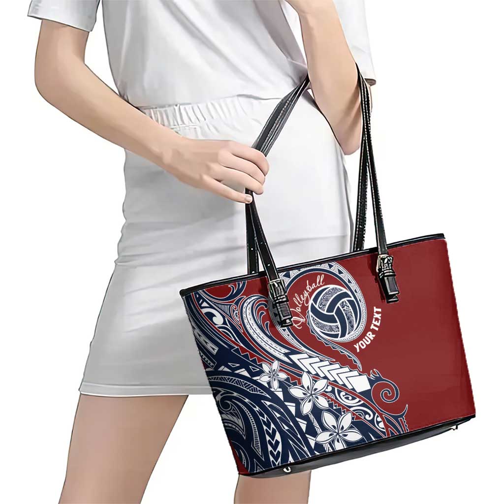Polynesia Beach Volleyball Personalized Leather Tote Bag Special