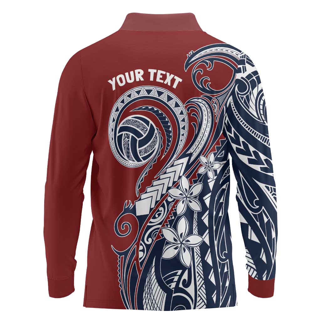 Polynesia Beach Volleyball Personalized Long Sleeve Polo Shirt Special LT7 - Polynesian Pride