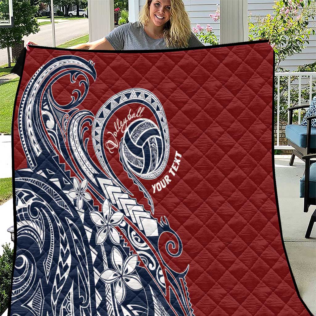 Polynesia Beach Volleyball Personalized Quilt Special LT7 Red Blue - Polynesian Pride