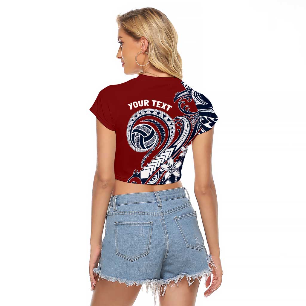 Polynesia Beach Volleyball Personalized Raglan Cropped T Shirt Special