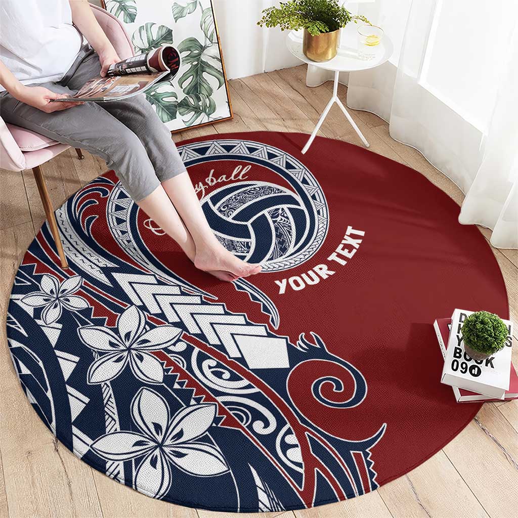 Polynesia Beach Volleyball Personalized Round Carpet Special LT7 - Polynesian Pride