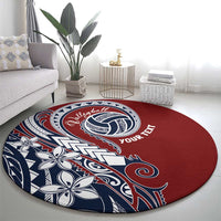 Polynesia Beach Volleyball Personalized Round Carpet Special LT7 - Polynesian Pride