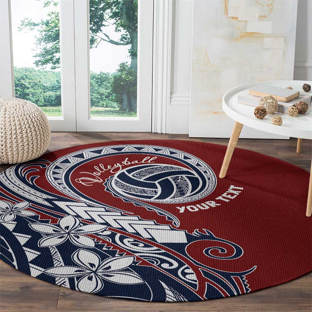 Polynesia Beach Volleyball Personalized Round Carpet Special LT7 - Polynesian Pride