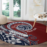 Polynesia Beach Volleyball Personalized Round Carpet Special LT7 - Polynesian Pride