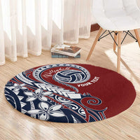 Polynesia Beach Volleyball Personalized Round Carpet Special LT7 - Polynesian Pride