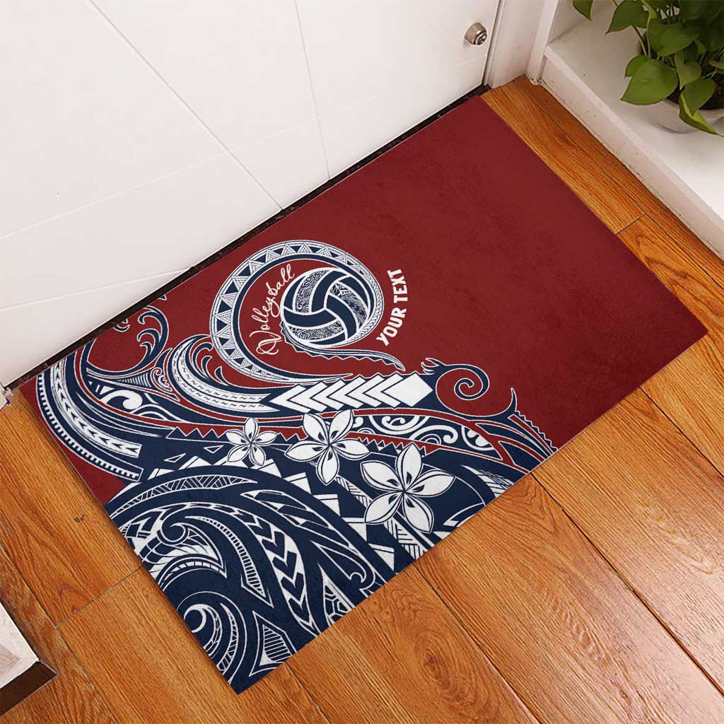 Polynesia Beach Volleyball Personalized Rubber Doormat Special LT7 - Polynesian Pride