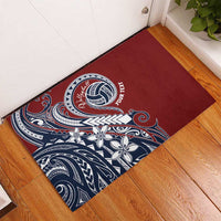 Polynesia Beach Volleyball Personalized Rubber Doormat Special LT7 - Polynesian Pride