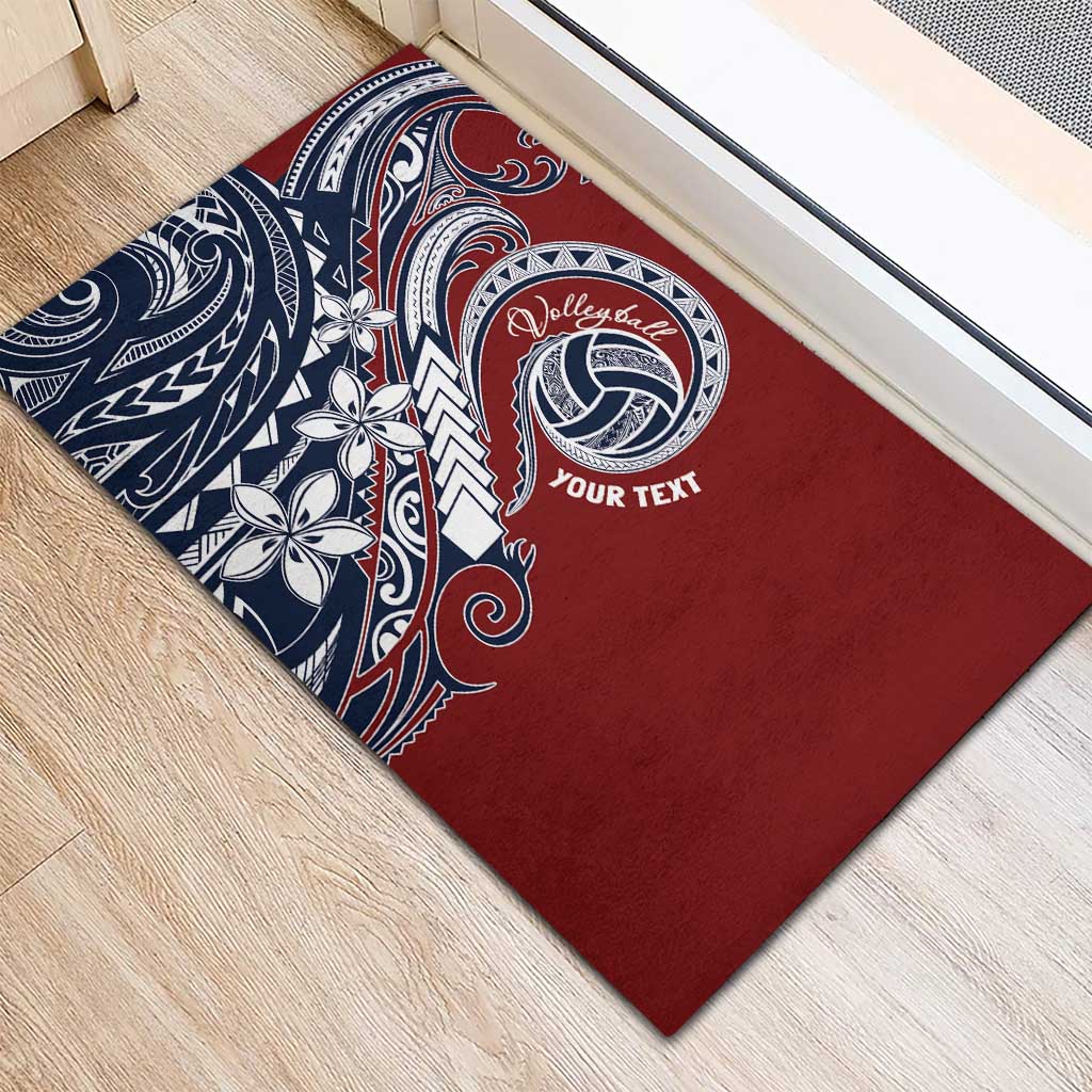 Polynesia Beach Volleyball Personalized Rubber Doormat Special LT7 - Polynesian Pride