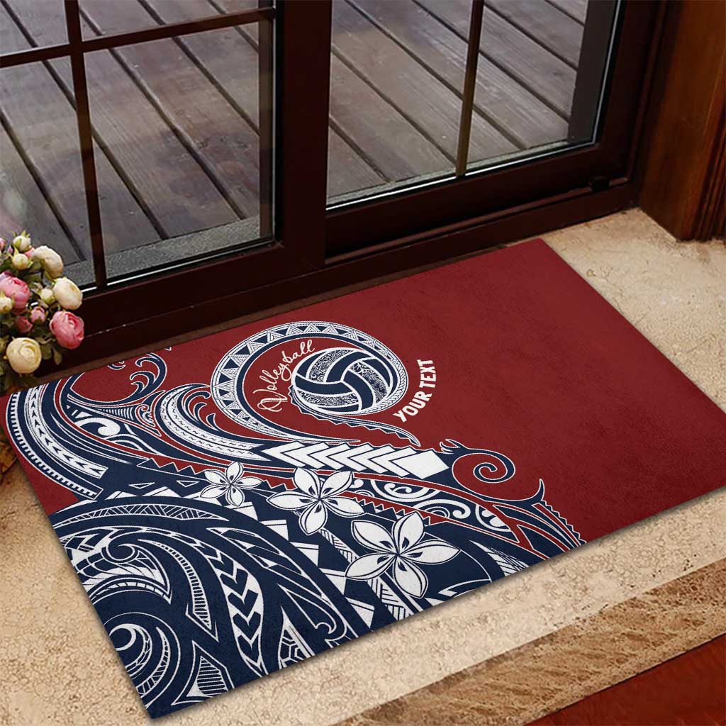 Polynesia Beach Volleyball Personalized Rubber Doormat Special LT7 - Polynesian Pride