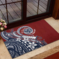 Polynesia Beach Volleyball Personalized Rubber Doormat Special LT7 - Polynesian Pride