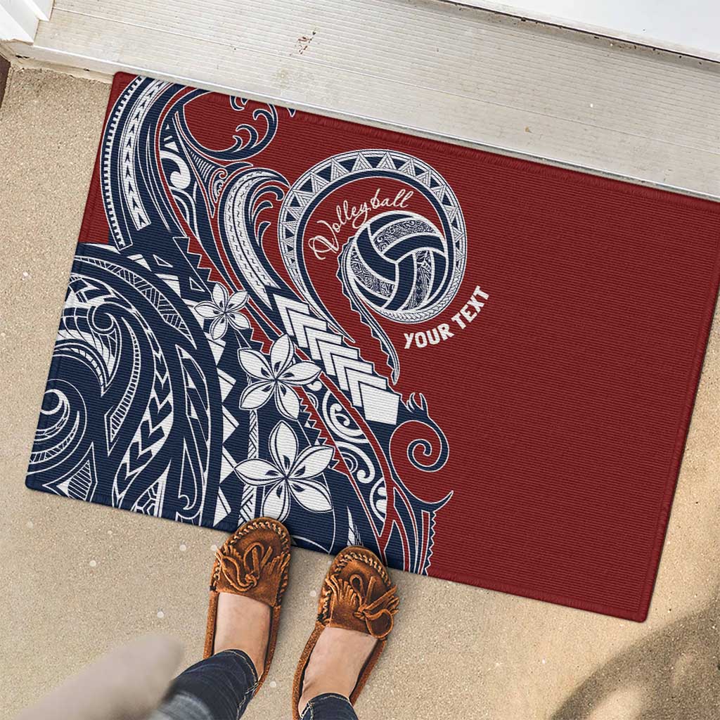 Polynesia Beach Volleyball Personalized Rubber Doormat Special LT7 - Polynesian Pride