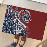 Polynesia Beach Volleyball Personalized Rubber Doormat Special LT7 - Polynesian Pride