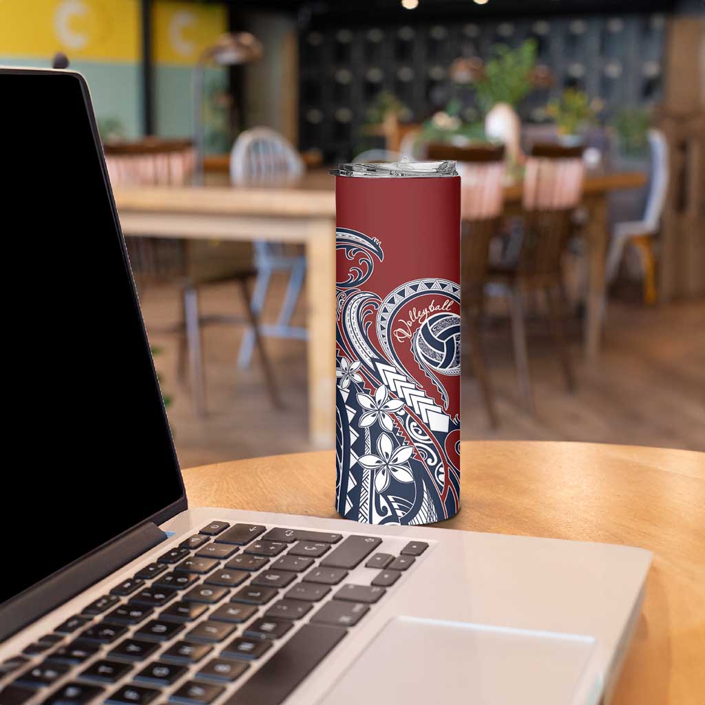 Polynesia Beach Volleyball Personalized Skinny Tumbler Special