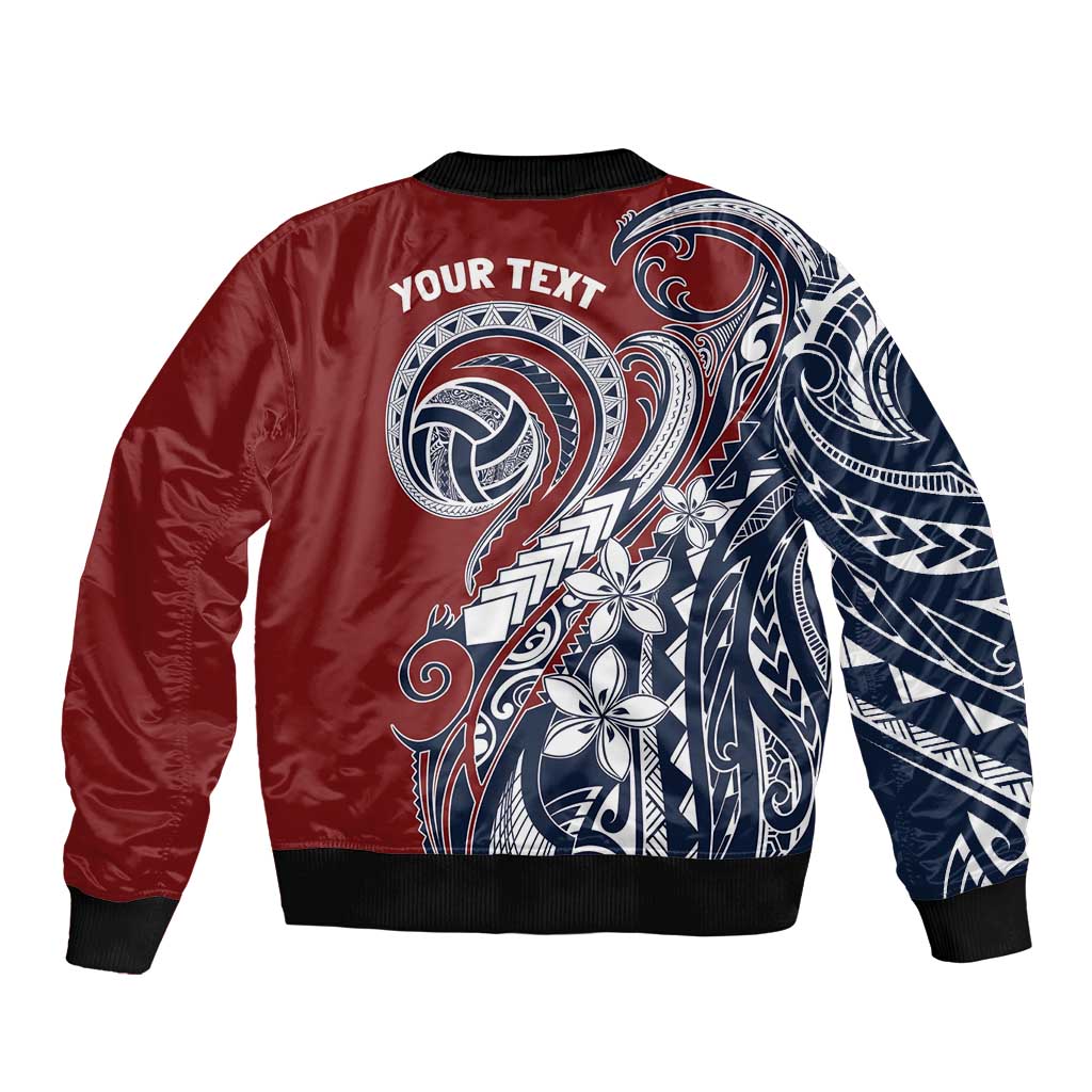 Polynesia Beach Volleyball Personalized Sleeve Zip Bomber Jacket Special LT7 - Polynesian Pride