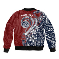 Polynesia Beach Volleyball Personalized Sleeve Zip Bomber Jacket Special LT7 - Polynesian Pride