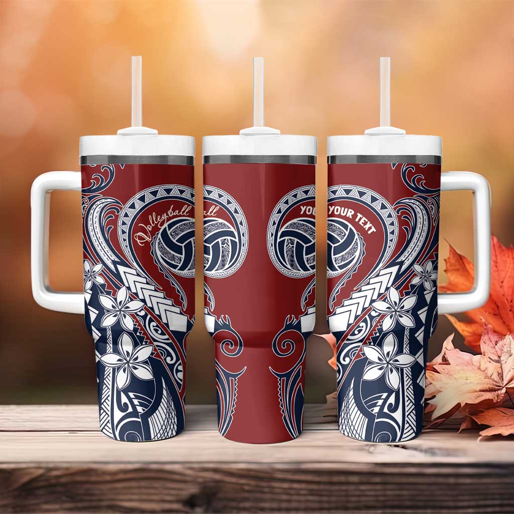 Polynesia Beach Volleyball Personalized Tumbler With Handle Special