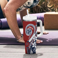 Polynesia Beach Volleyball Personalized Tumbler With Handle Special