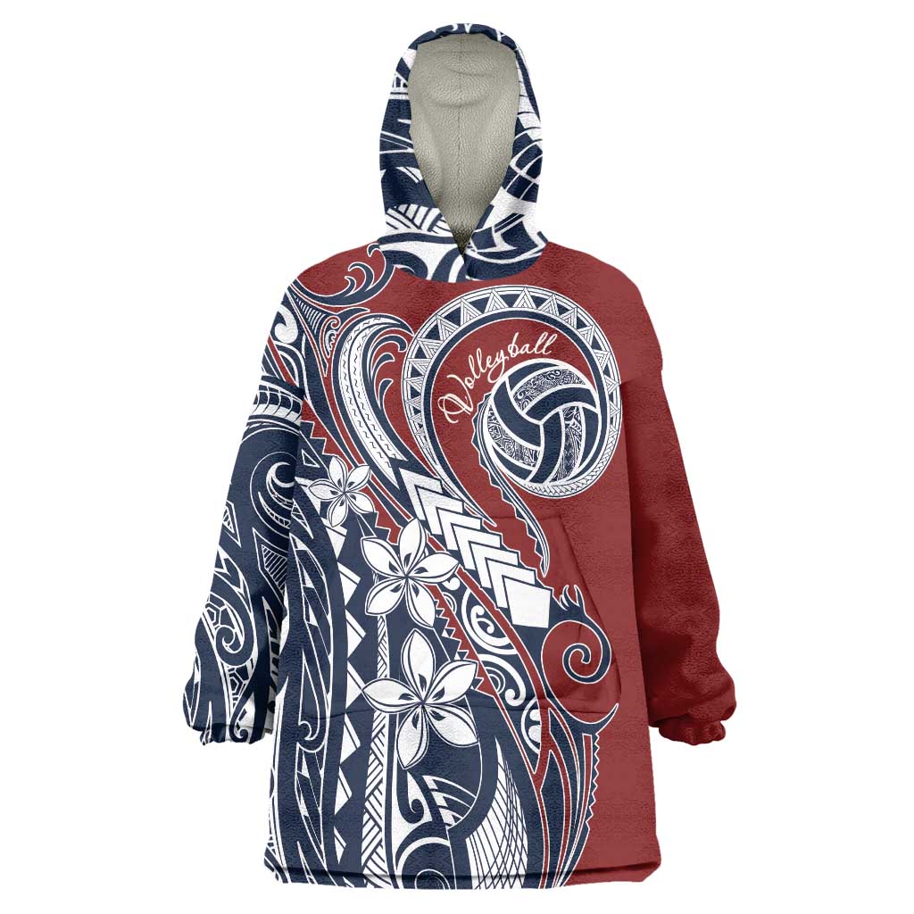Polynesia Beach Volleyball Personalized Wearable Blanket Hoodie Special