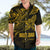 Personalised Father's Day Polynesian Hawaiian Shirt Best Dad Ever - Gold LT7 - Polynesian Pride