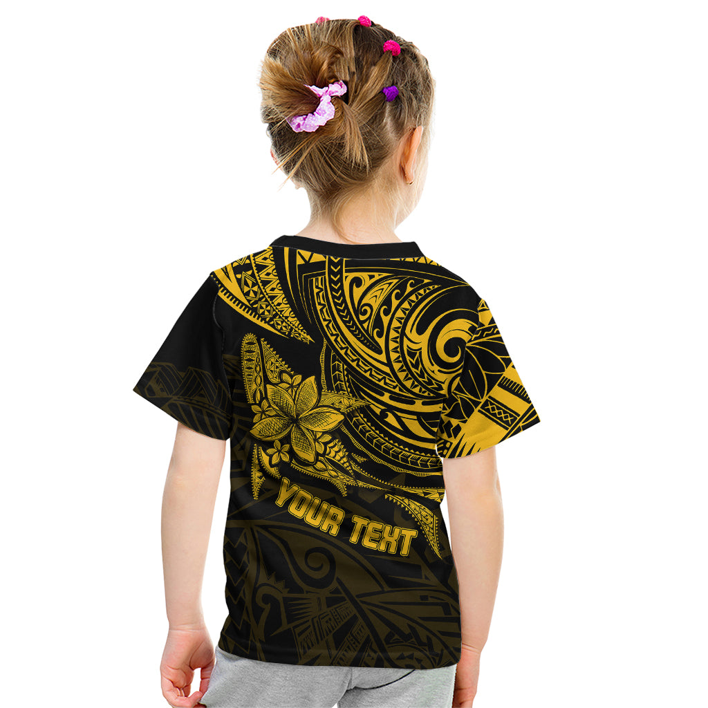 Personalised Father's Day Polynesian Kid T Shirt Best Dad Ever - Gold LT7 - Polynesian Pride