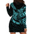 Personalised Father's Day Polynesian Hoodie Dress Best Dad Ever - Turquoise LT7 - Polynesian Pride