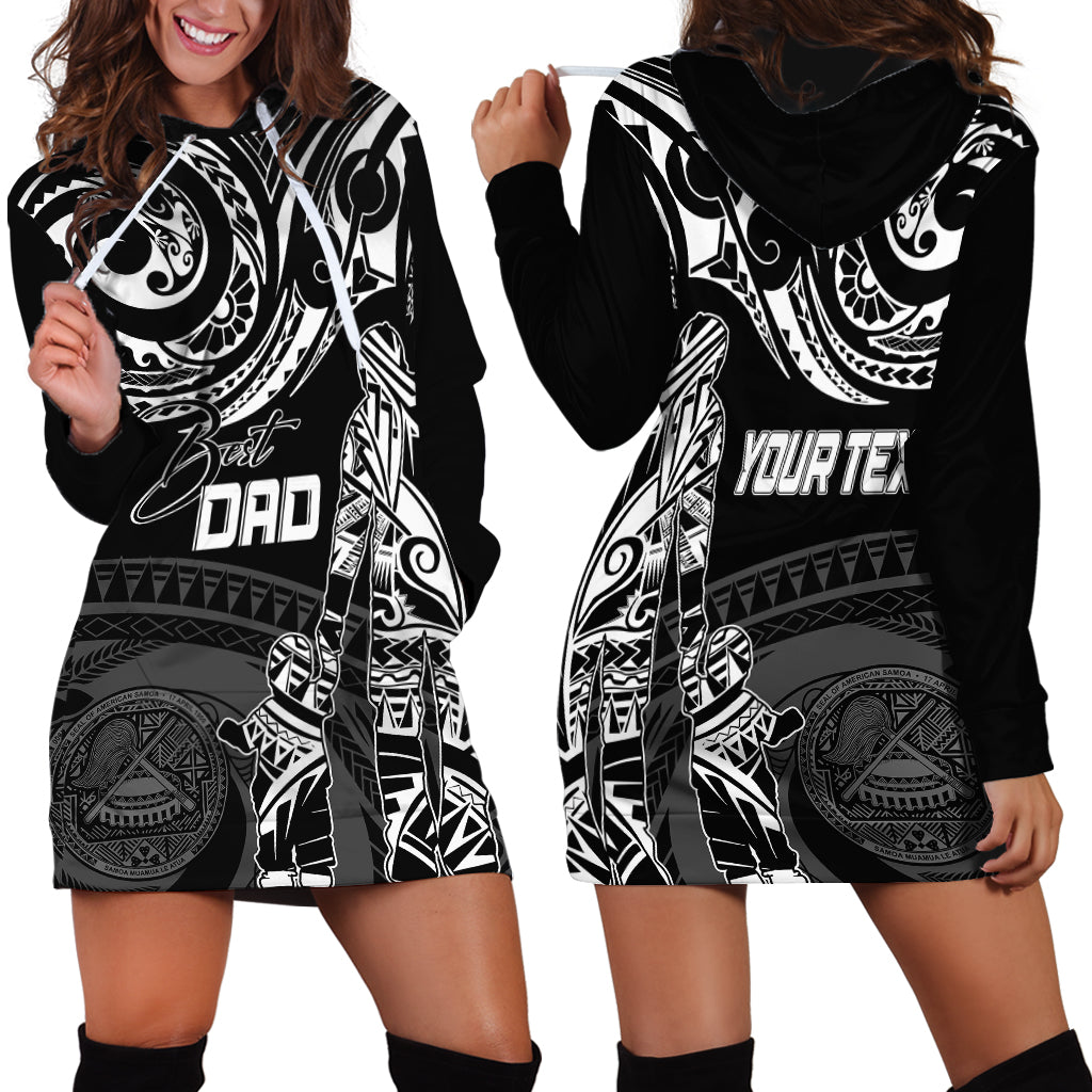 Personalised Father's Day American Samoa Hoodie Dress Polynesian Dad & Kid LT7 - Polynesian Pride