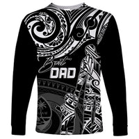 Personalised Father's Day Guam Long Sleeve Shirt Polynesian Dad & Kid LT7 Unisex Black - Polynesian Pride