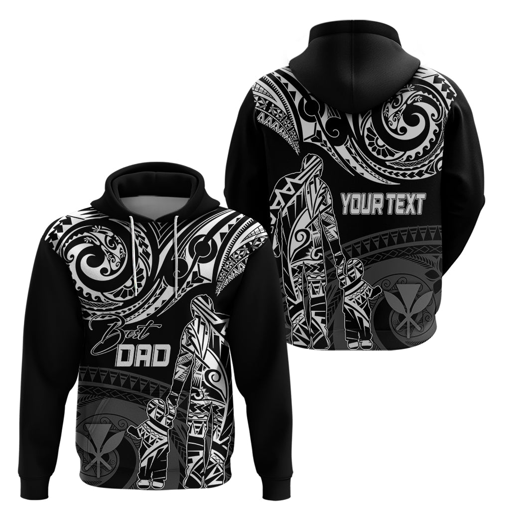 Custom Fathers Day Kanaka Hawaii Hoodie Polynesian Dad & Kid LT7 - Polynesian Pride