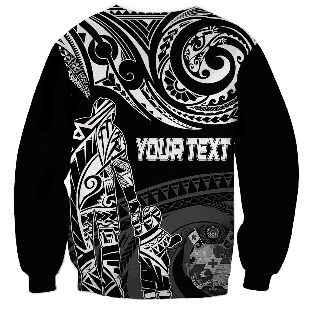Personalised Father's Day Tonga Sweatshirt Polynesian Dad & Kid LT7 - Polynesian Pride