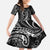 Polynesia Plumeria Lei Family Matching Tank Maxi Dress and Hawaiian Shirt Black Curves Motif