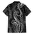 Polynesia Plumeria Lei Family Matching Tank Maxi Dress and Hawaiian Shirt Black Curves Motif